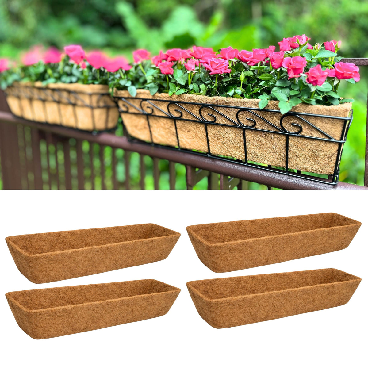 LaLaGreen Rectangular Coconut Coir Replacement Liners