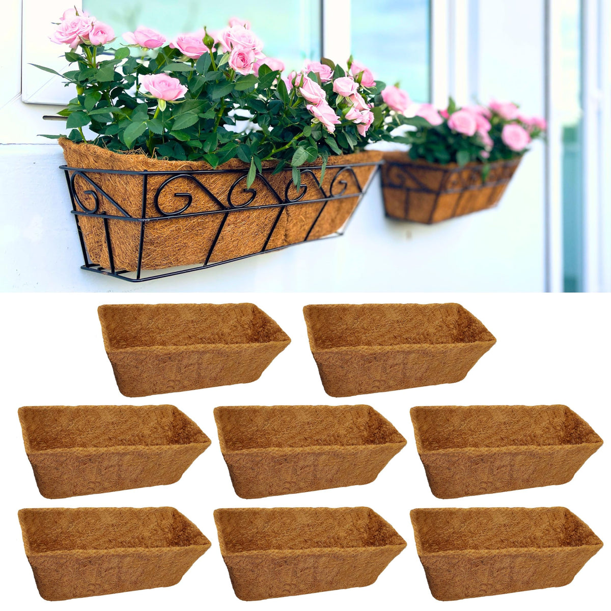 LaLaGreen Rectangular Coconut Coir Replacement Liners