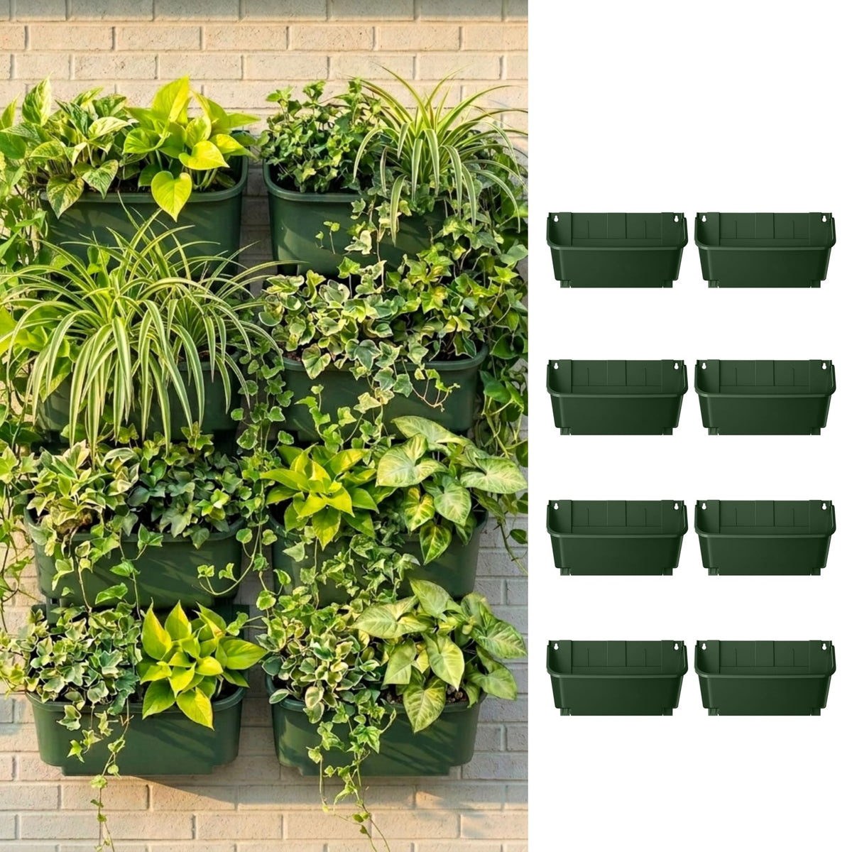 LaLaGreen Vertical Garden Hanging Planters with S-Hooks