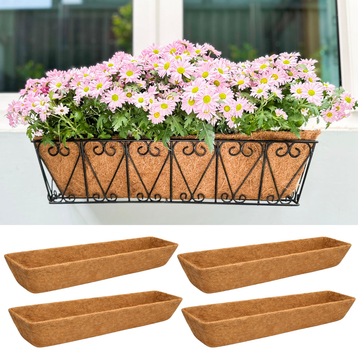 LaLaGreen Rectangular Coconut Coir Replacement Liners