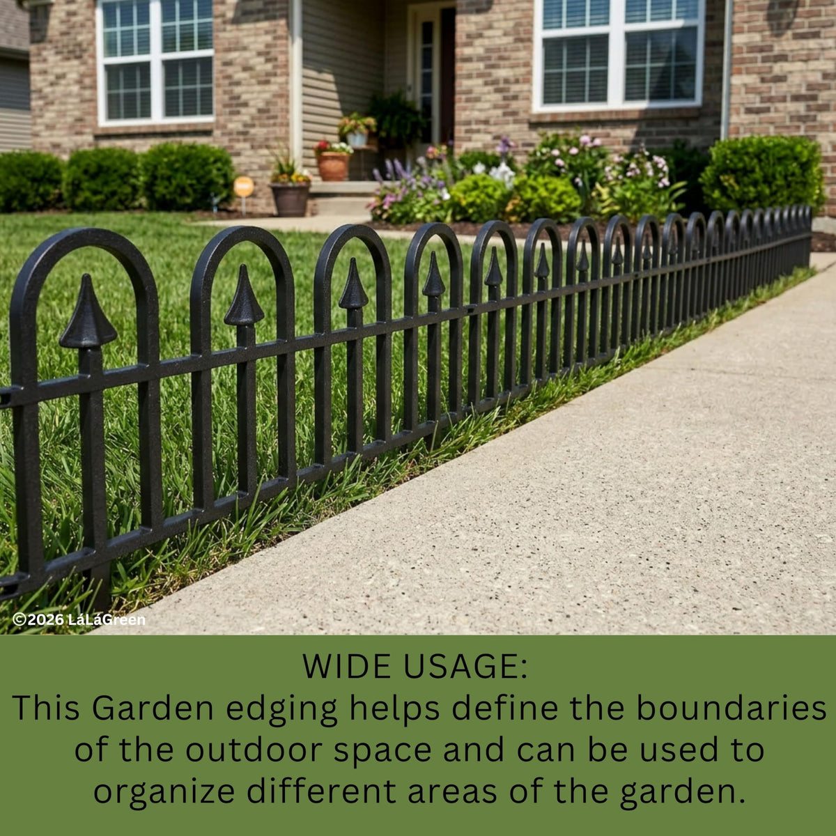 LaLaGreen Small Decorative Garden Edging Panels — 23 x 8.5 in