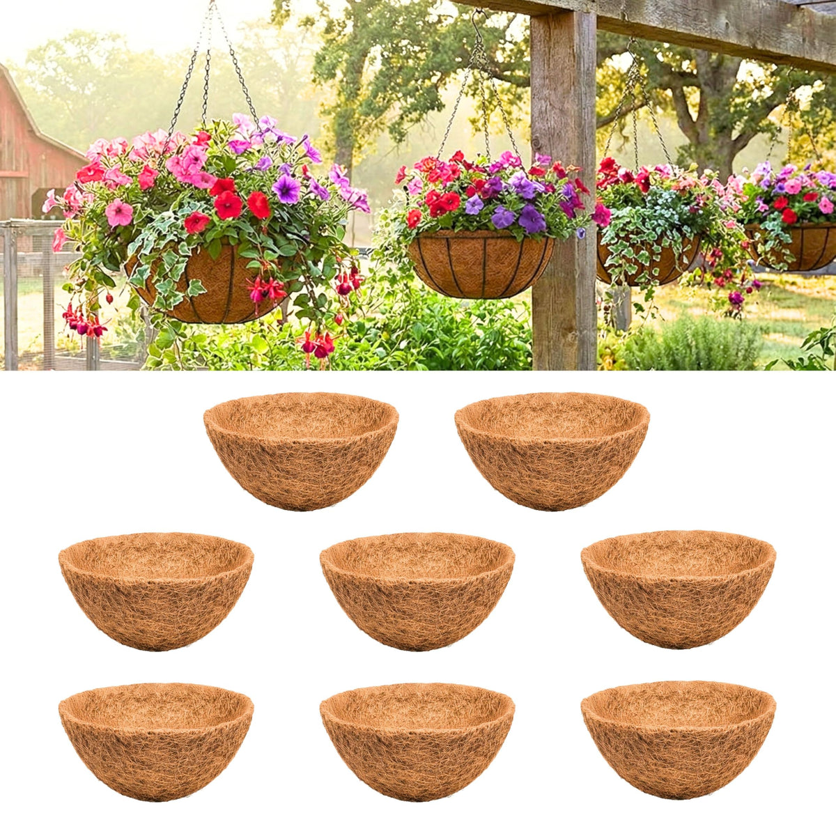 LaLaGreen Round Coconut Coir Replacement Liners