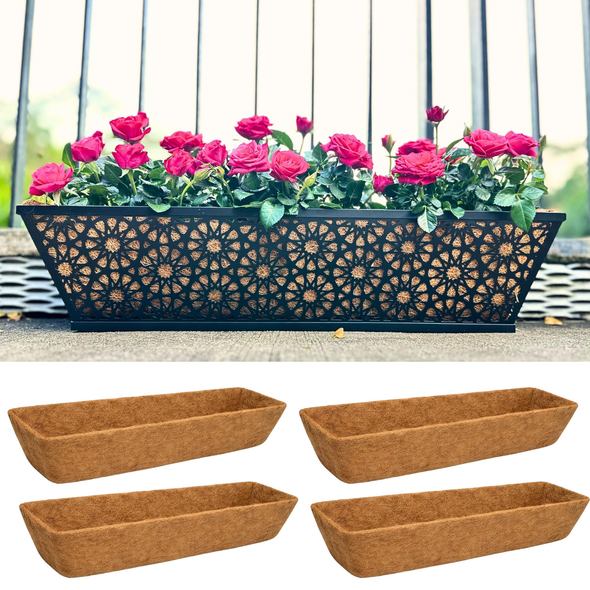 LaLaGreen Rectangular Coconut Coir Replacement Liners for Wall Planters