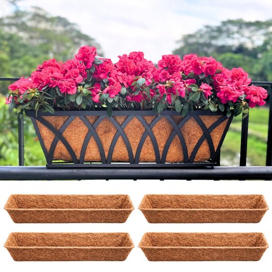 LaLaGreen Rectangular Coconut Coir Replacement Liners for Window Boxes