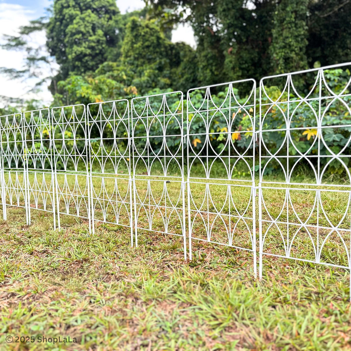 ShopLaLa Decorative Metal Fence (10 Panels) 12.5inx31in Fences for Dog