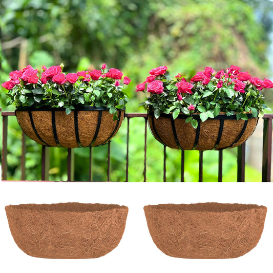 LaLaGreen Half-Round Rectangular Coconut Coir Replacement Liners