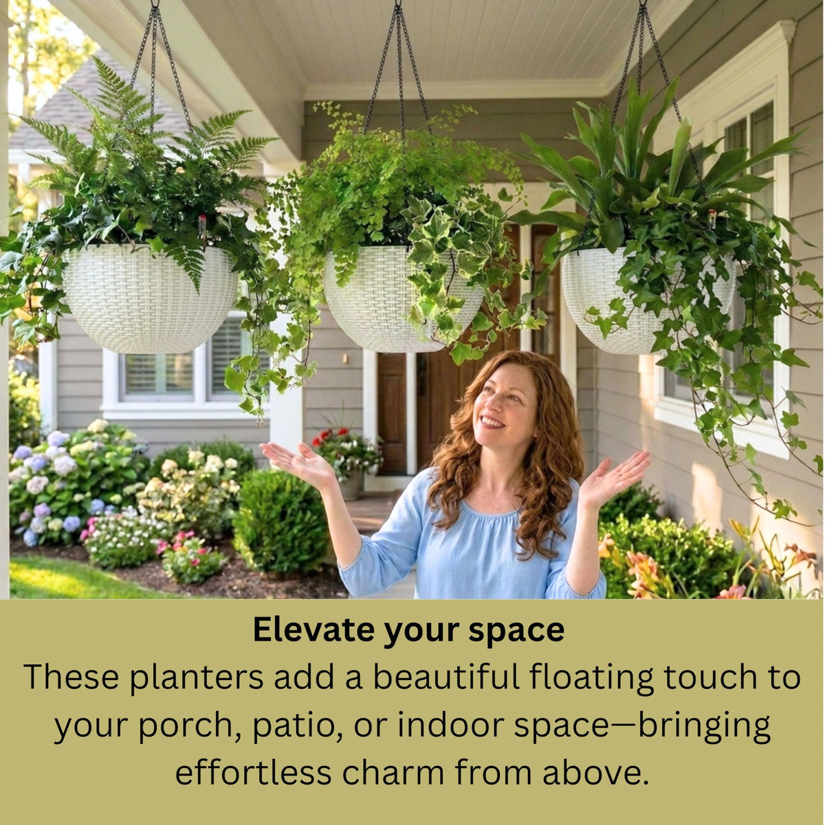 LaLaGreen Self-Watering Hanging Planters