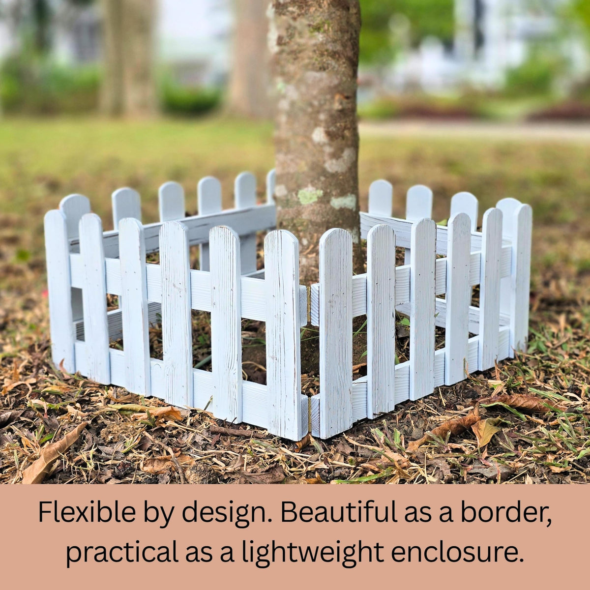 LaLaGreen Short Wooden Garden Edging Fence Panels