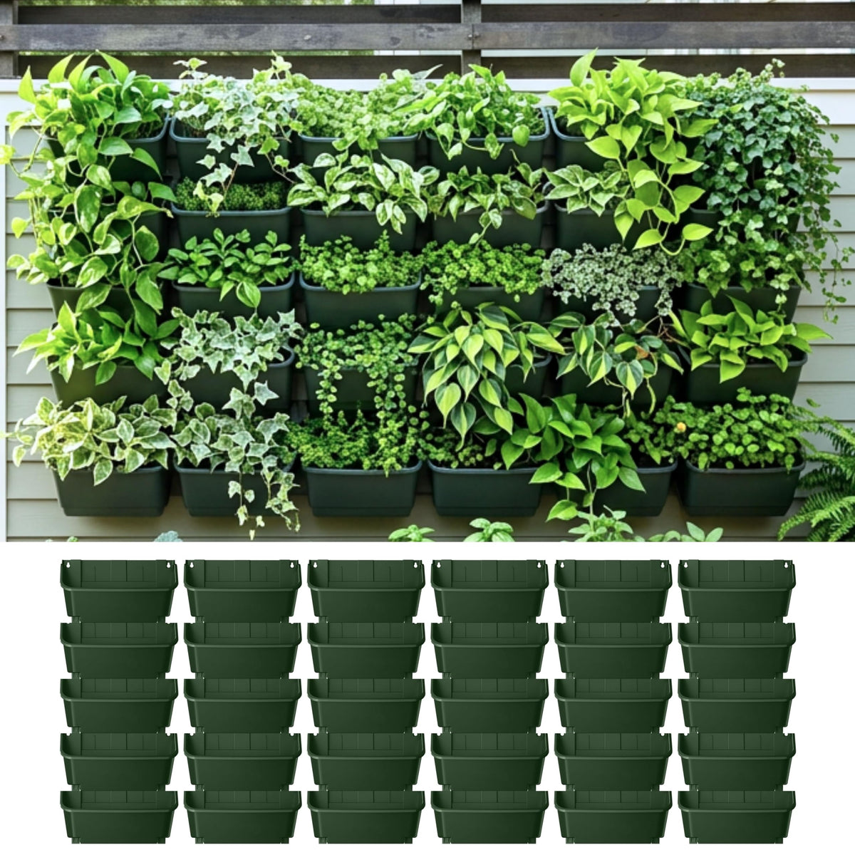 LaLaGreen Vertical Garden Hanging Planters with S-Hooks