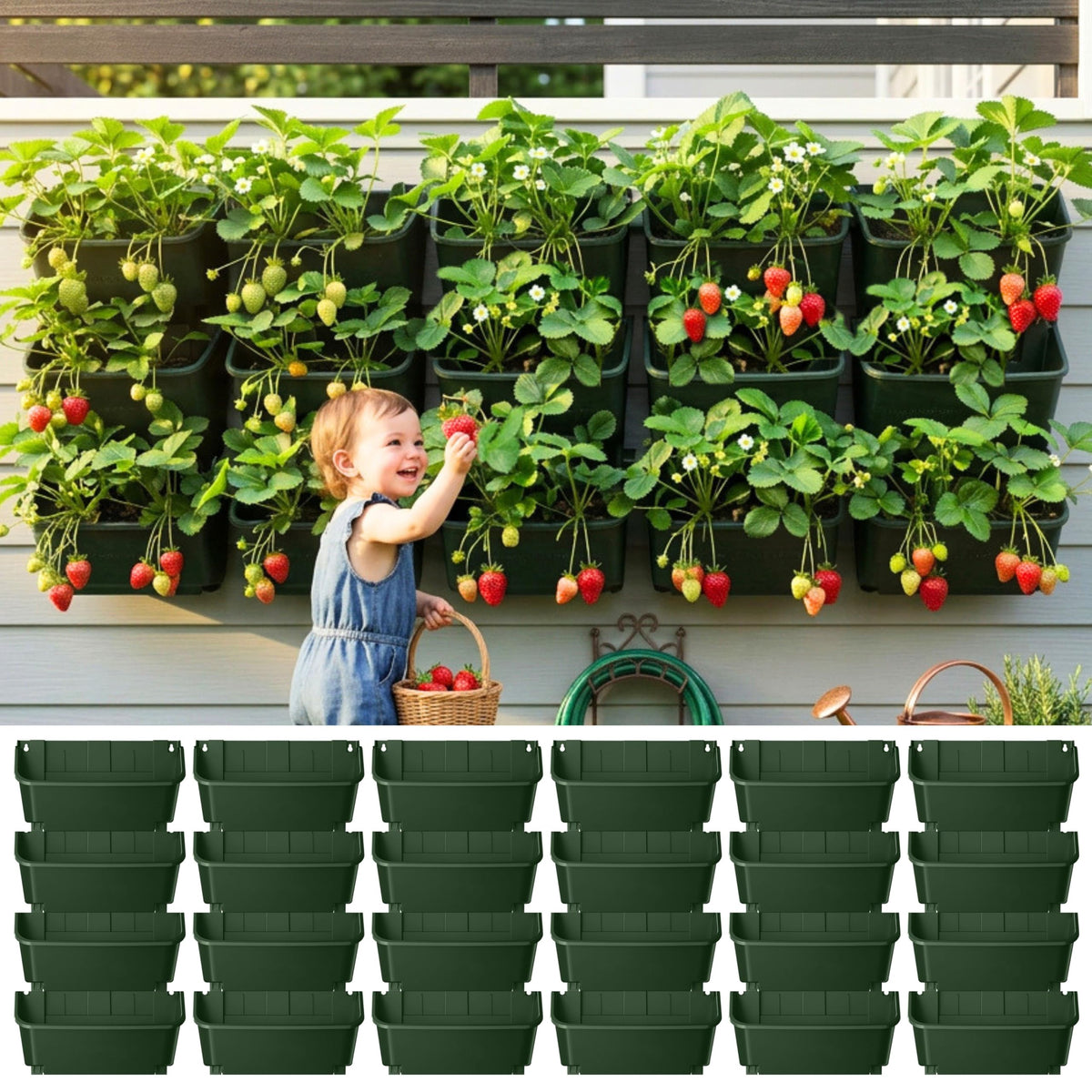 LaLaGreen Vertical Garden Hanging Planters with S-Hooks