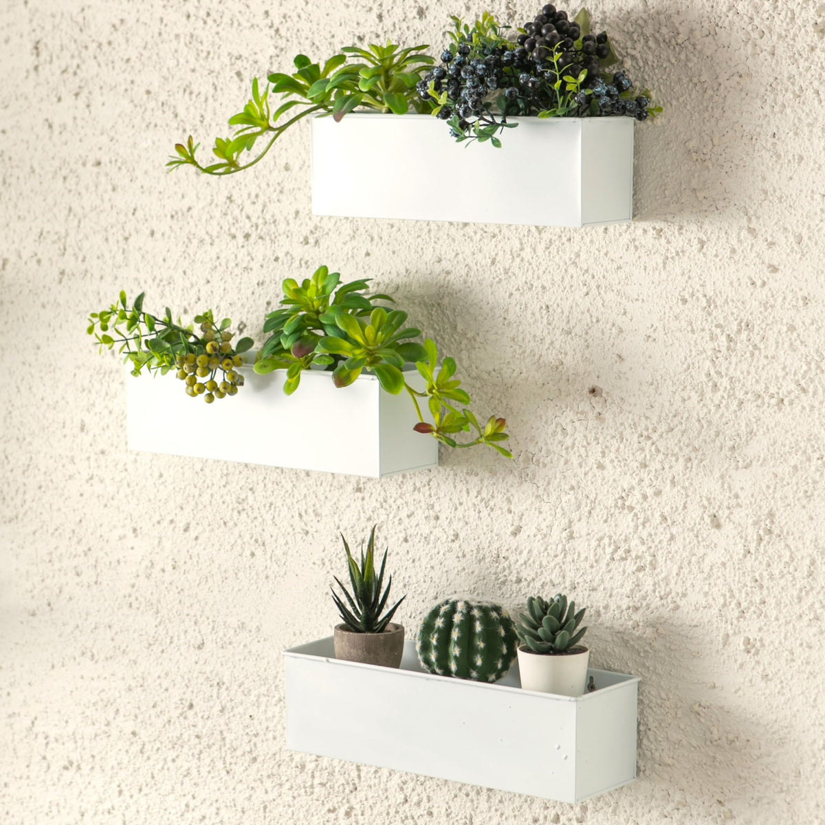 LaLaGreen Metal Wall-Mount Planter Pots