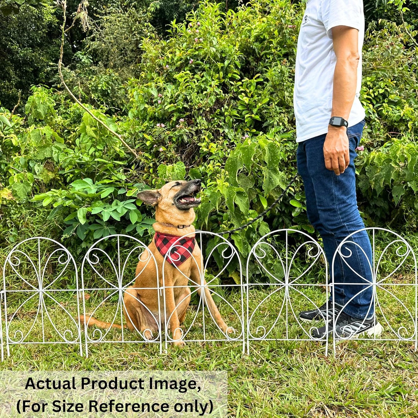 ShopLaLa Animal Barrier Fence (20 Panels) 12in(L) x 24in(H) Rustproof White Metal Wire Fencing Flower Edging for Landscape Patio Yard Outdoor No Dig Decorative Garden Boarder Fences for Yard D-B24